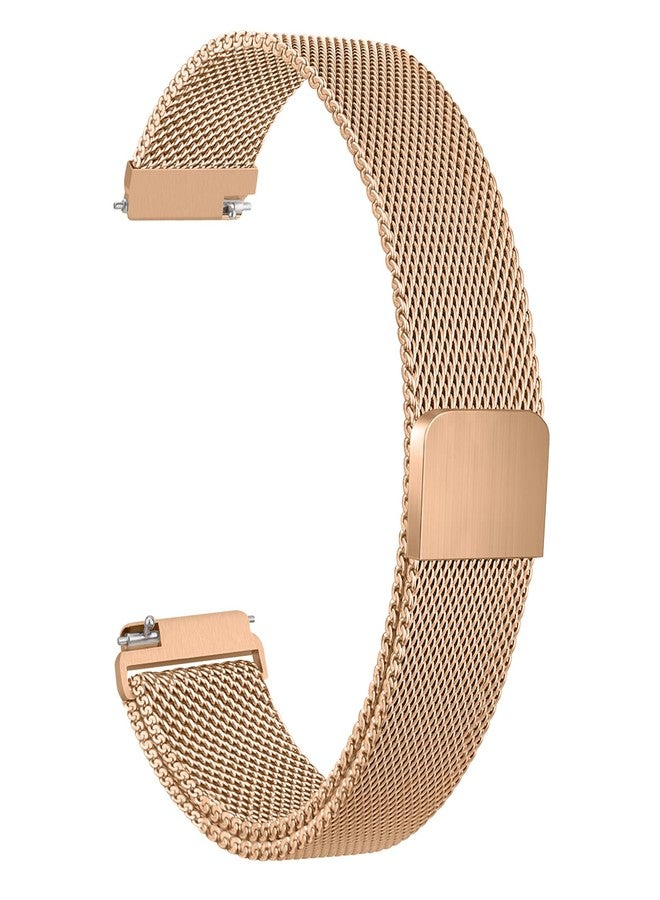 Meliya ID208 Plus Smart Watch Bands, 22mm Stainless Steel Metal Bands for Fitpolo/Quican/Aeac/Tensky ID208 Plus Smartwatch Replacement Wristband Adjustable Straps (Rose Gold) - Image 1