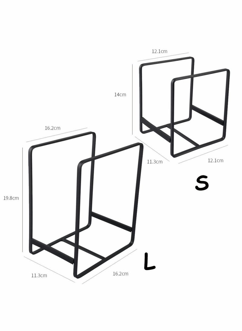 SYOSI 2 Pack Dish Plate Organizer Rack Metal Storage Drying Large Drainer Non-Slip Rustproof Holder Stand for Cabinet Counter Cupboard - Image 5