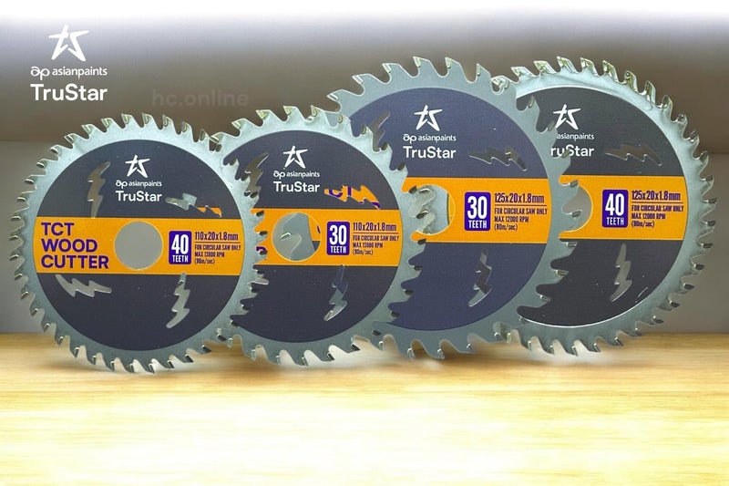 Asian Paints TruStar TCT Wood Cutter, Circular Saw Blade, Wood Cutting Blade 5inch 125x20x1.8mm, 40 Teeth (Pack of 2) - Image 5