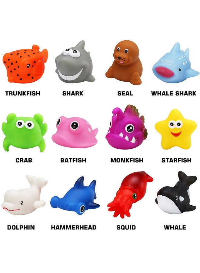Yeonhatoys Bath Toys, 12 Pcs Light Up Ocean Sea Animal Set, Flashing Colorful LED Light Floating Bathtub Toys for Baby Infant Kid Toddler Preschool, Great Gift for Bathroom Water Tub Games Swimming Pool Party - Image 2