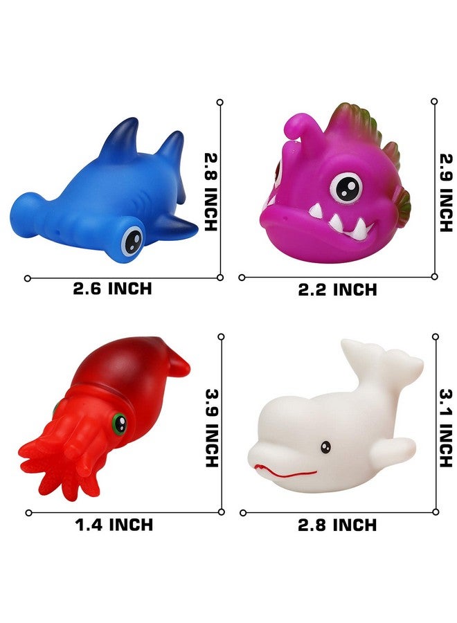 Yeonhatoys Bath Toys, 12 Pcs Light Up Ocean Sea Animal Set, Flashing Colorful LED Light Floating Bathtub Toys for Baby Infant Kid Toddler Preschool, Great Gift for Bathroom Water Tub Games Swimming Pool Party - Image 3