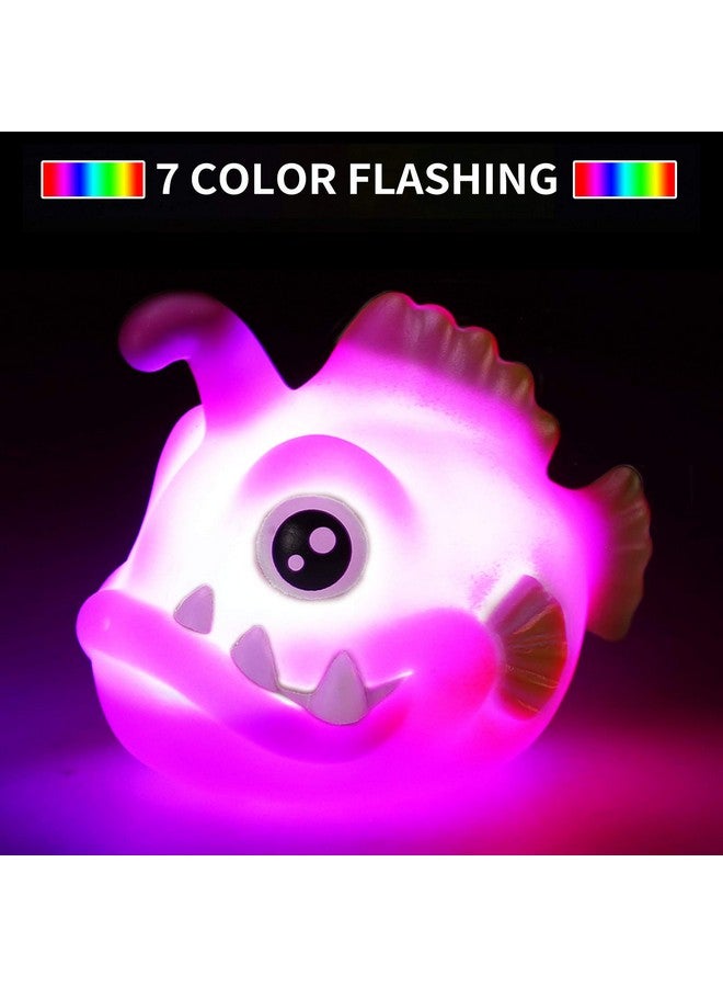 Yeonhatoys Bath Toys, 12 Pcs Light Up Ocean Sea Animal Set, Flashing Colorful LED Light Floating Bathtub Toys for Baby Infant Kid Toddler Preschool, Great Gift for Bathroom Water Tub Games Swimming Pool Party - Image 5