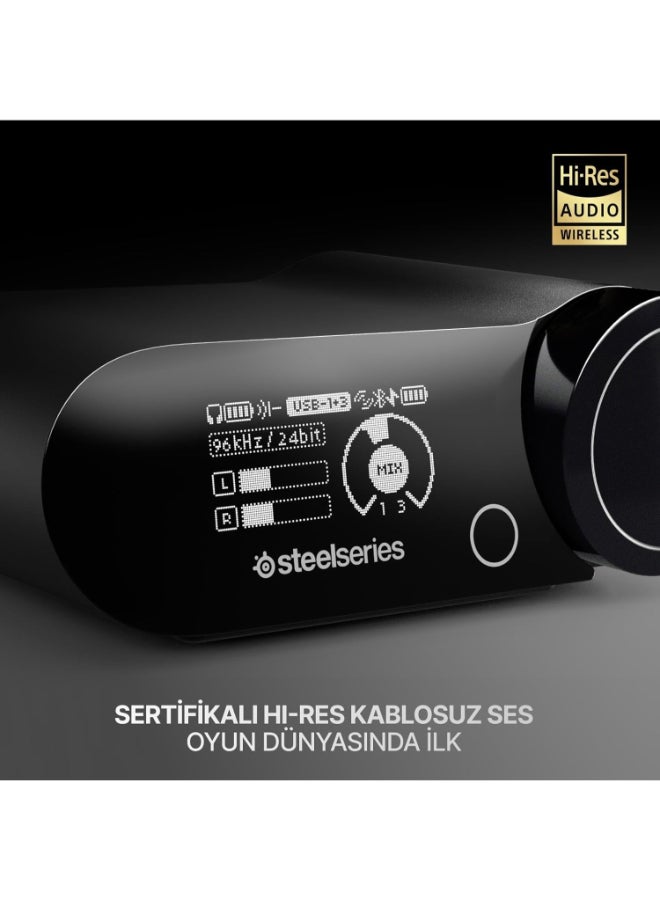 steelseries Arctis Nova Elite Gaming Headset – Hi‑Res Wireless 96kHz/24‑Bit, Carbon Fiber Drivers, OmniPlay Multi-Device Mix, Dual Swappable Batteries, Active Noise Cancellation, Bluetooth 5.3, USB-C & 3.5mm, PC/PS5/Xbox/Switch/Mobile, Obsidian | 61661 - Image 3