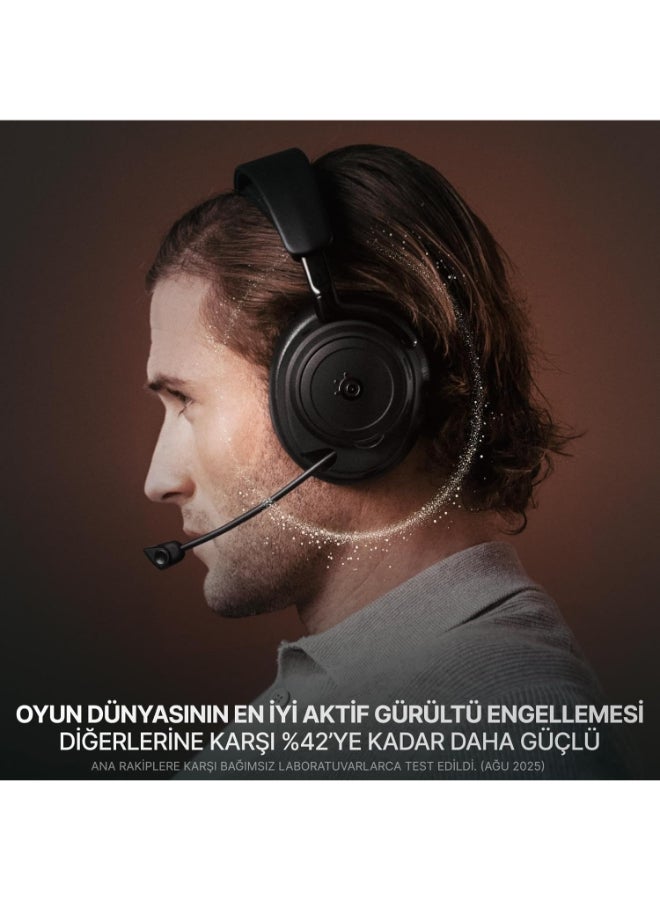 steelseries Arctis Nova Elite Gaming Headset – Hi‑Res Wireless 96kHz/24‑Bit, Carbon Fiber Drivers, OmniPlay Multi-Device Mix, Dual Swappable Batteries, Active Noise Cancellation, Bluetooth 5.3, USB-C & 3.5mm, PC/PS5/Xbox/Switch/Mobile, Obsidian | 61661 - Image 5