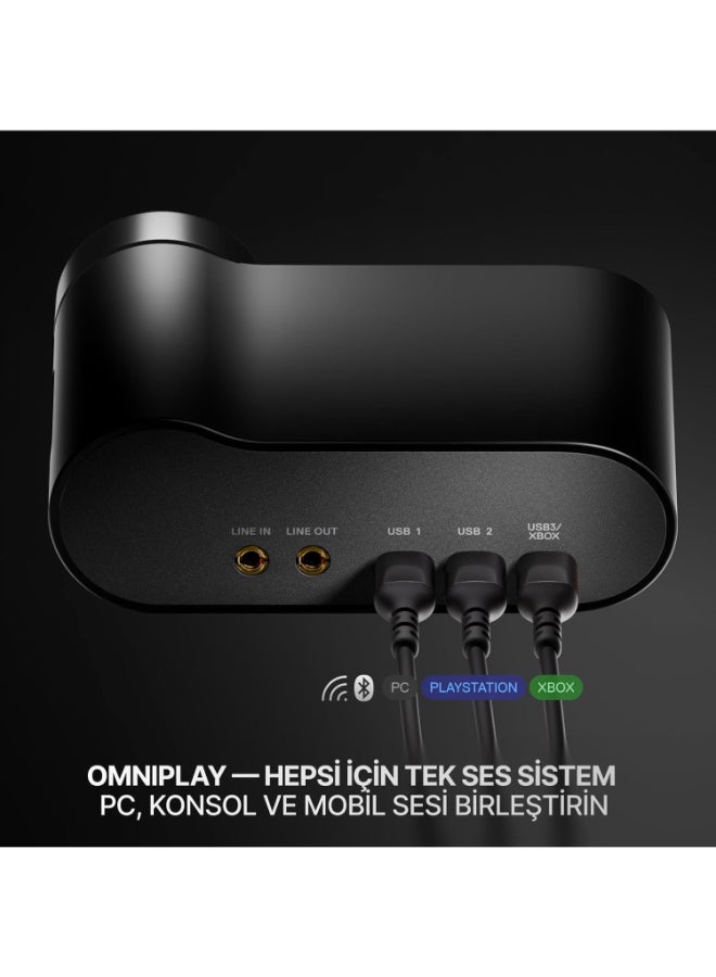 steelseries Arctis Nova Elite Gaming Headset – Hi‑Res Wireless 96kHz/24‑Bit, Carbon Fiber Drivers, OmniPlay Multi-Device Mix, Dual Swappable Batteries, Active Noise Cancellation, Bluetooth 5.3, USB-C & 3.5mm, PC/PS5/Xbox/Switch/Mobile, Obsidian | 61661 - Image 2