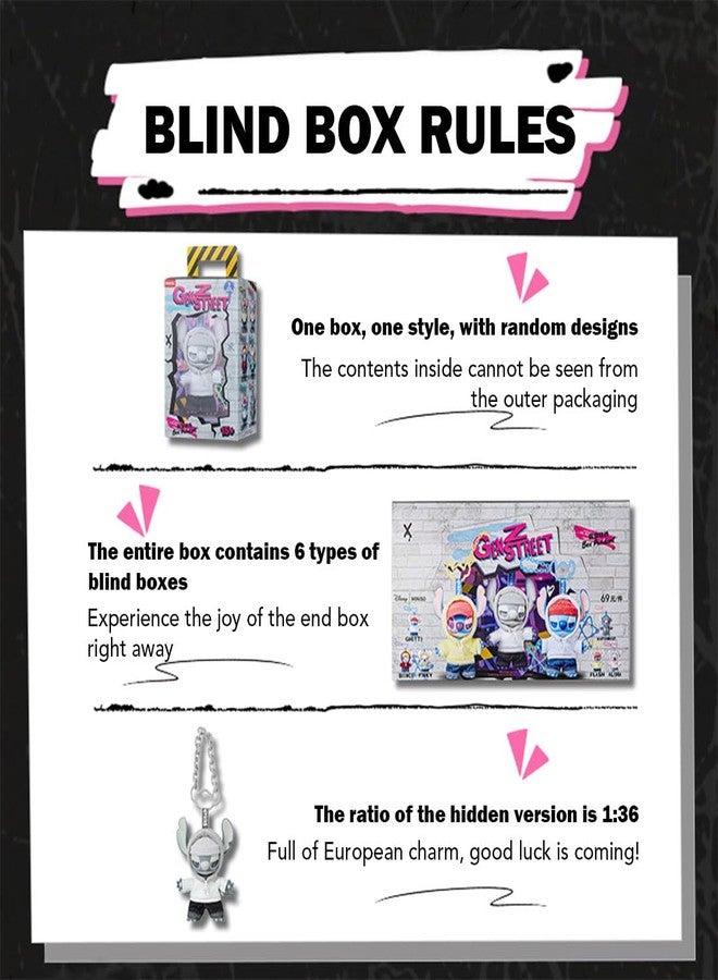 MINISO Disney Stitch GenZ Street Collection Vinyl Plush Pendant Surprise Box Figure Model Random Design Blind Box Toy Collectible Toy for Home Decor Birthday Gifts (Random One Figure) - Image 5