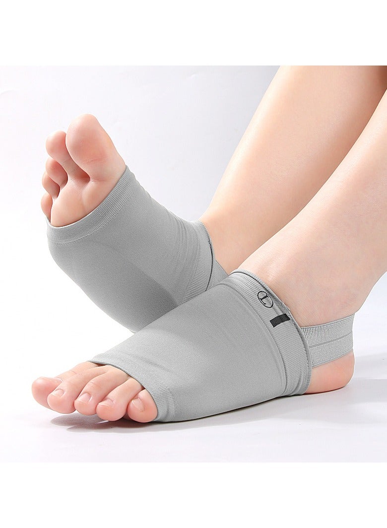 BONITO 2 Pairs Arch Support Sleeves, Plantar Fasciitis Heel Spurs Foot Care, Metatarsal Compression Brace for Flat Foot Support (Black+grey)  - Image 5