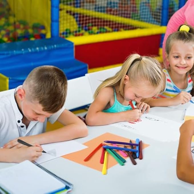 24 PCS WASHABLE CRAYONS FOR TODDLERS, NON-TOXIC SET, SAFE WAX CRAYONS FOR KIDS 1-6 YEARS OLD, COLOURING PENCIL FOR KIDS PACK, EDUCATIONAL DRAWING PENS FOR CRAFTING ART PROJECTS - Image 3