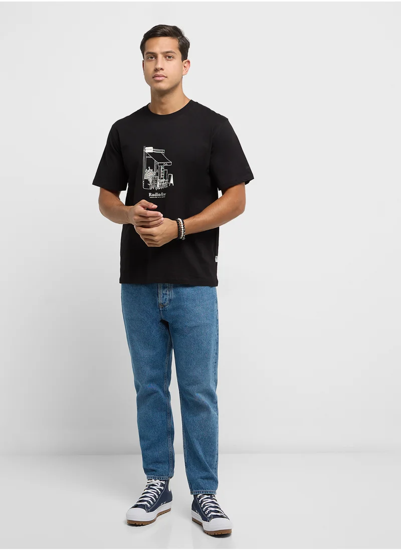 JACK & JONES Graphic Crew Neck T-Shirt