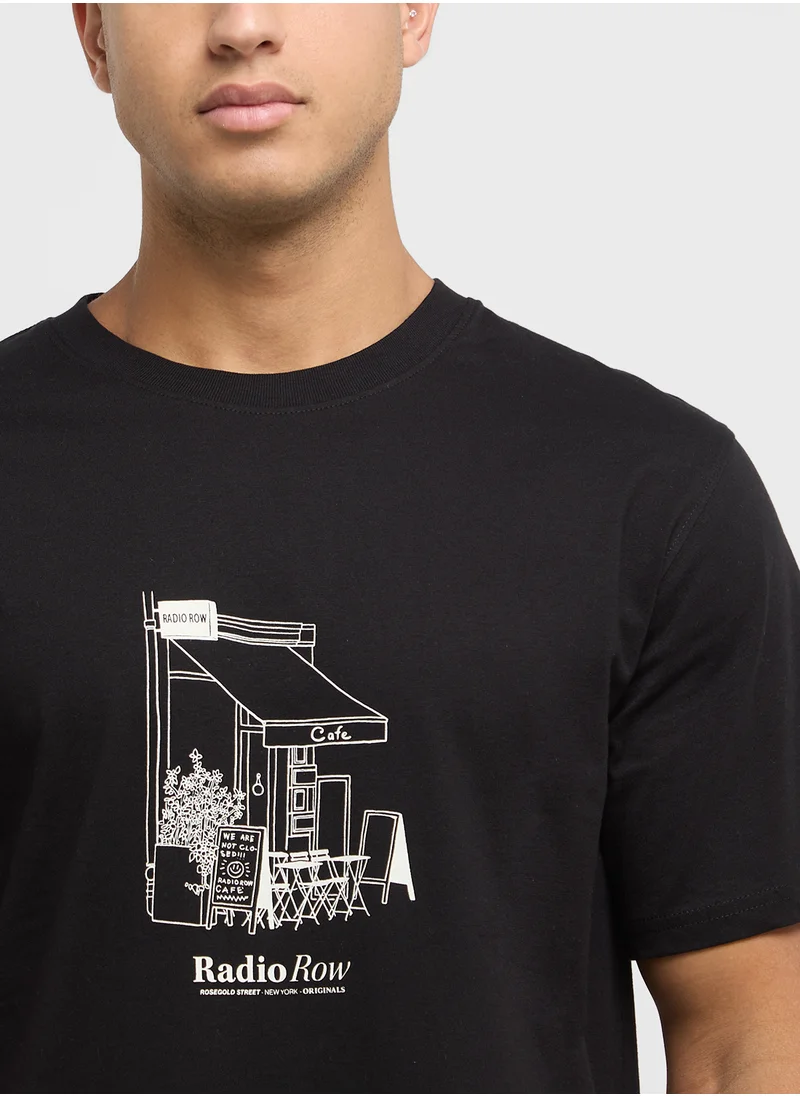 JACK & JONES Graphic Crew Neck T-Shirt