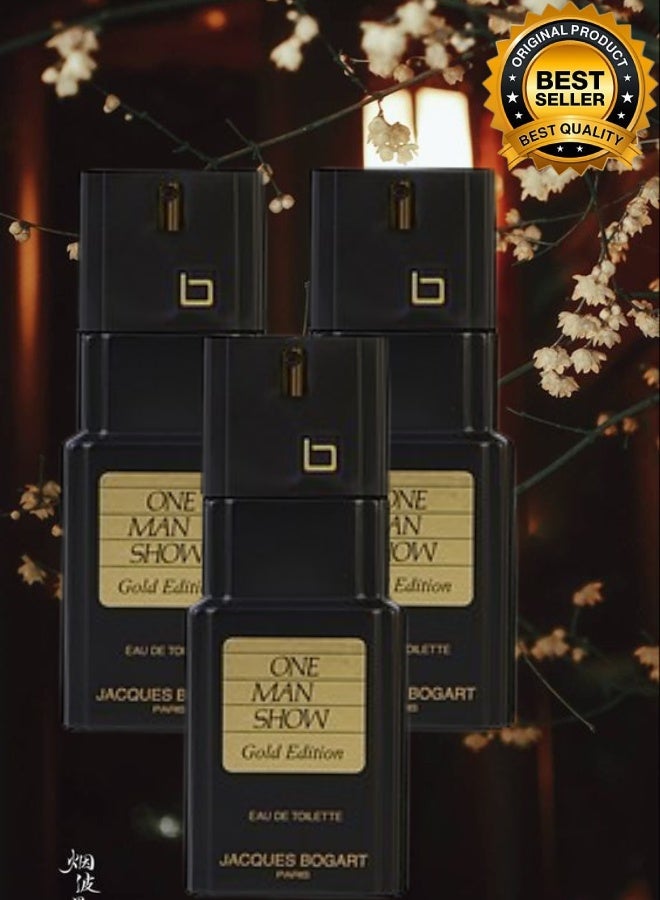 جاك بوغارت 3 قطع عطر وان مان شو جولد أديشين 100مل - Image 1