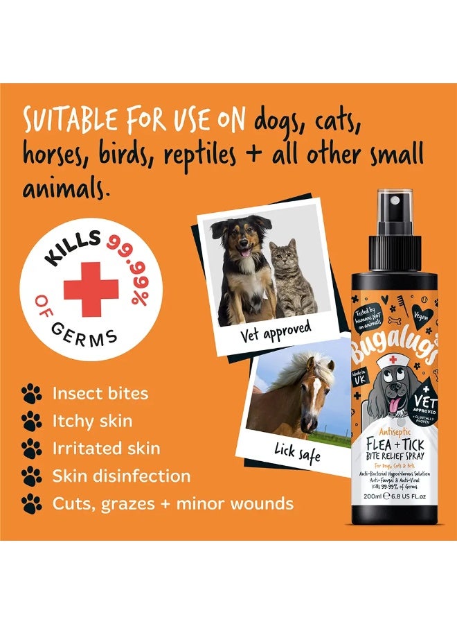 BUGALUGS ANTISEPTIC FLEA & TICK BITE RELIEF SPRAY 200ML - Image 4