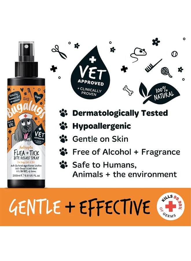 BUGALUGS ANTISEPTIC FLEA & TICK BITE RELIEF SPRAY 200ML - Image 3