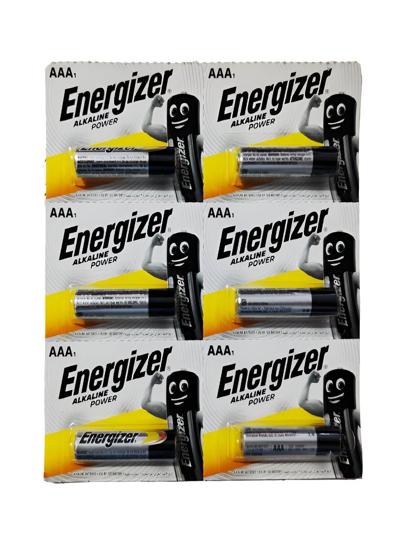 Energizer 6 Pcs AAA1 Alkaline Power Battery Set