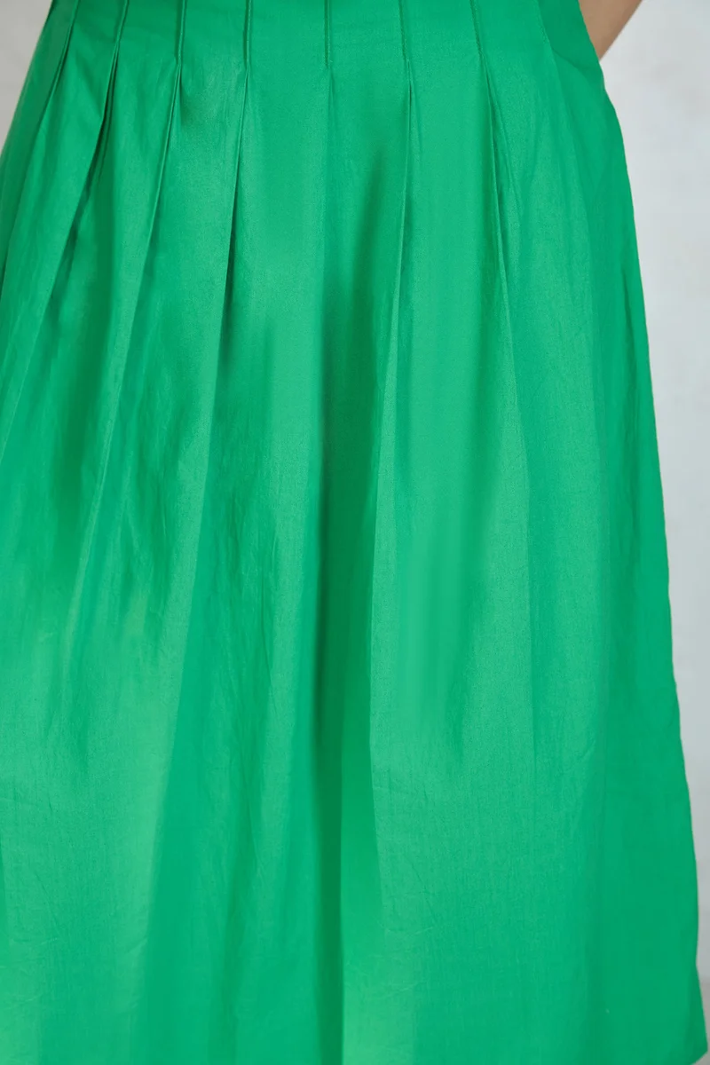 Virgio Virgio Women Cotton Midi Length Solid Skirt
