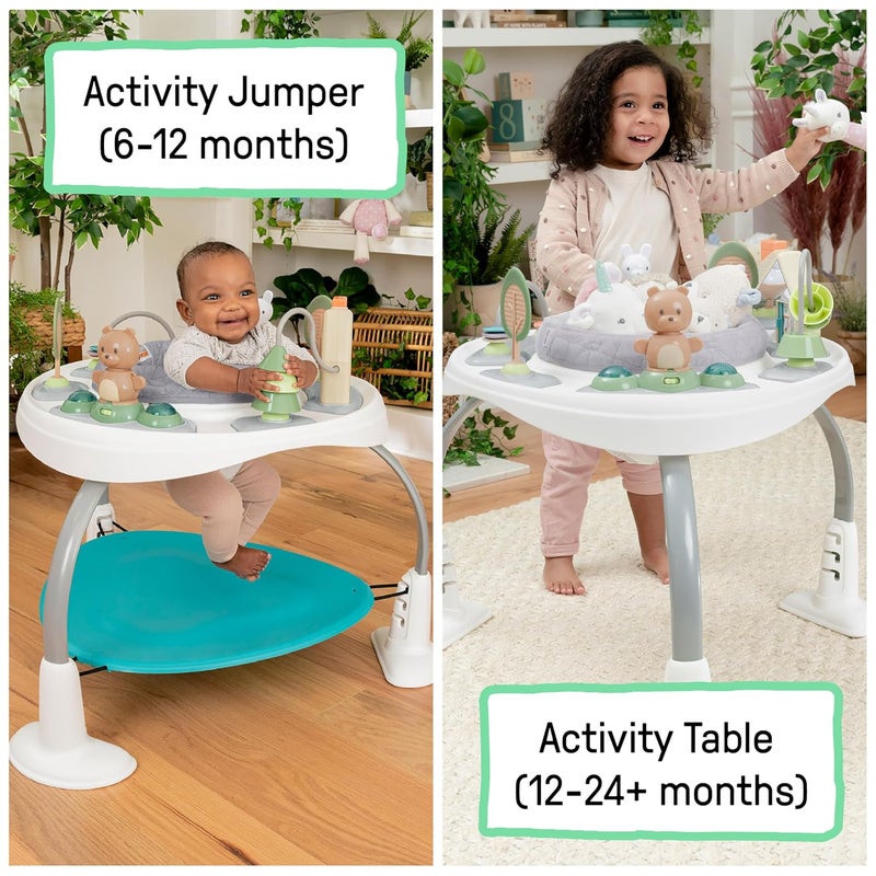 Ingenuity Spring  Sprout 2in1 Baby Activity Center Jumper and Table with Infant Toys  Ages 6 Months  First Forest - Image 2