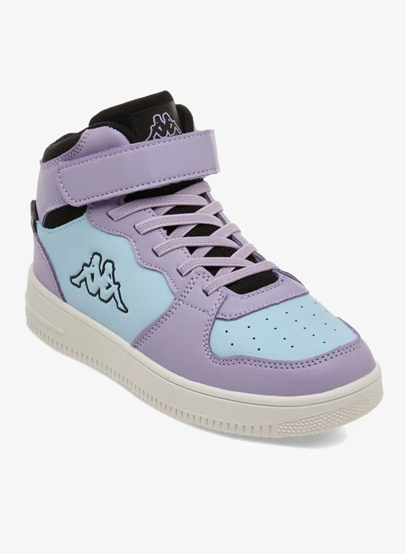 Kappa Girls' Colourblock Sneakers with Hook and Loop Closure