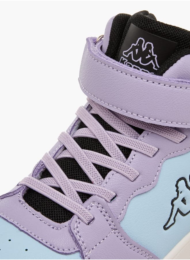 Kappa Girls' Colourblock Sneakers with Hook and Loop Closure  - Image 4