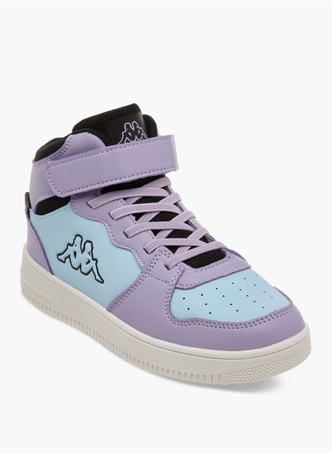 Kappa Girls' Colourblock Sneakers with Hook and Loop Closure  - Image 2