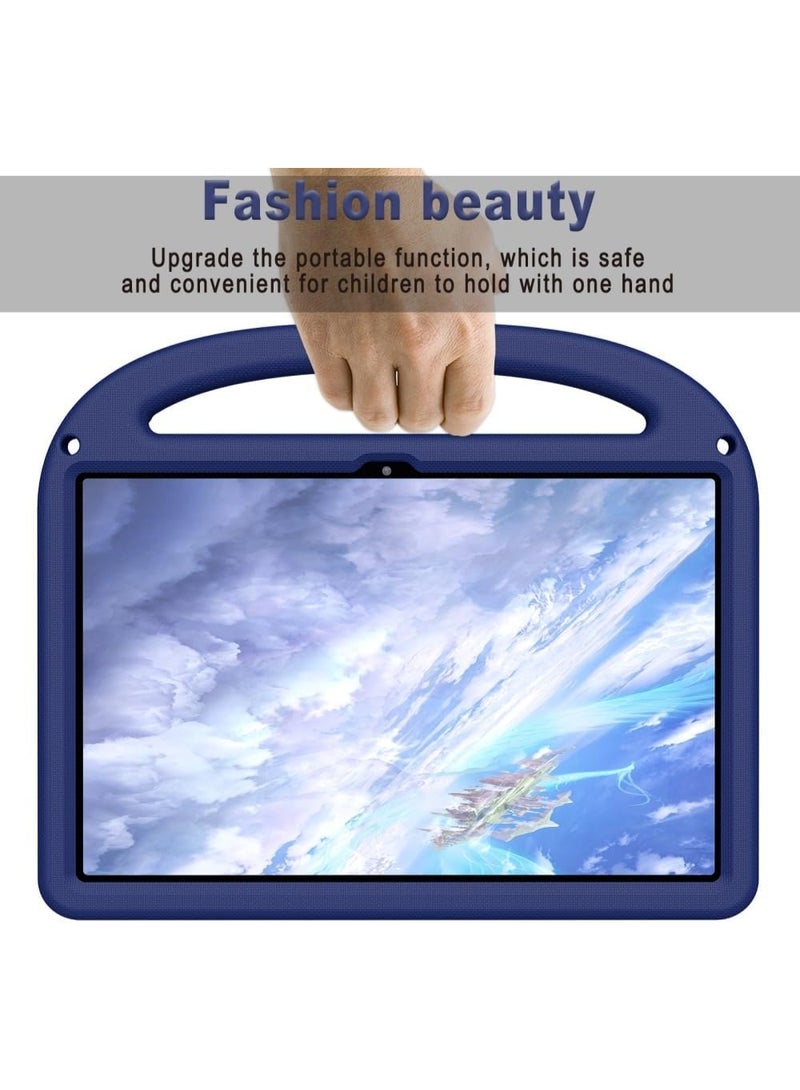 Kids Case for Lenovo Idea Tab Pro 12.7 inch 2025 TB373FU TB375FC, 【Kids Friendly】 DIY Cute Cartoon Lightweight EVA Shockproof Handle Stand Protective Cover (Navy Blue) - Image 3