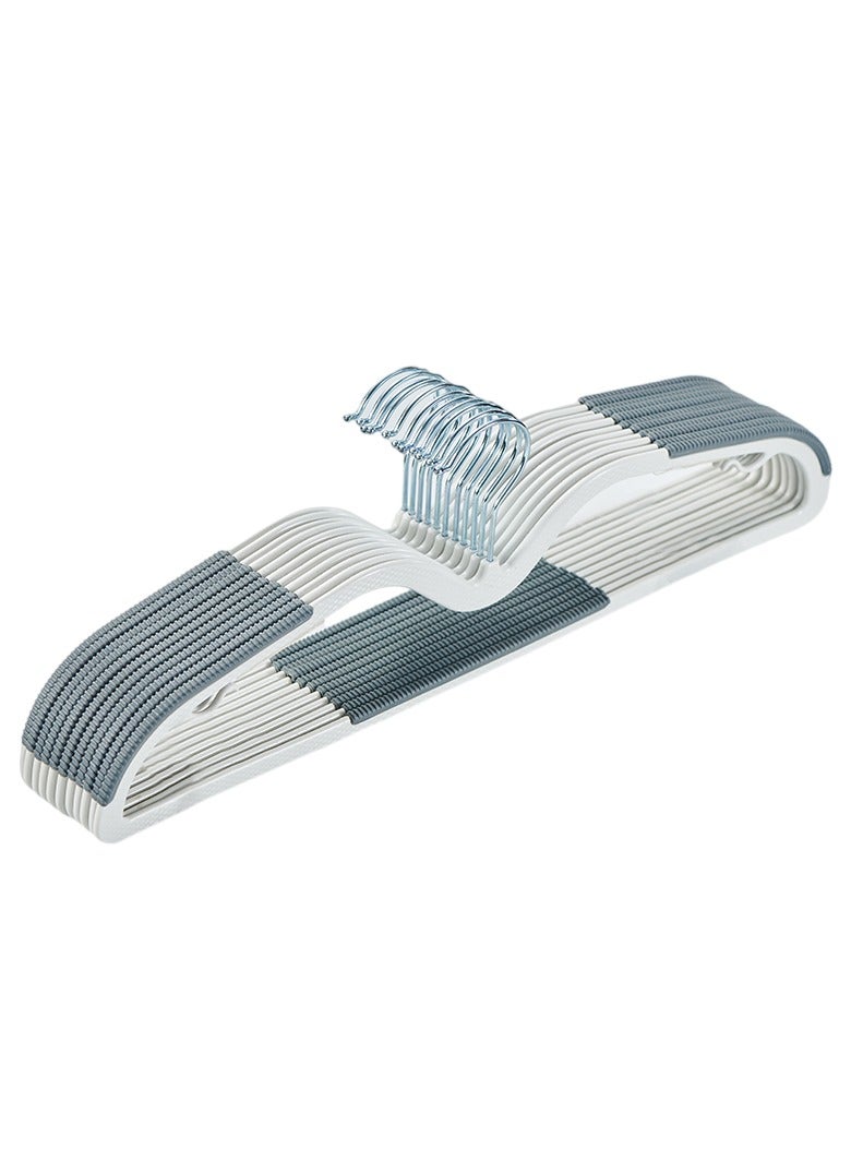 Clothes Hanger Anti Shift Hanger, Non-Slip Hanger, Plastic, Laundry Hanger, 360° Swivel, Space Saving, Multifunctional, Stylish,16.5Inches-Light Gray  - Image 1