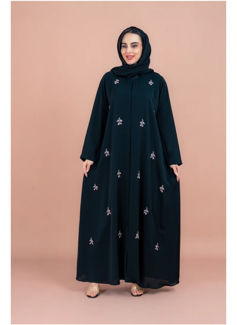 اكسا عباية شغل يدوي اماراتية انيقة AIK132 اسود