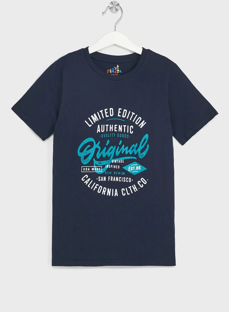 Pinata Boys Pack Of 2 Printed T-Shirt Set