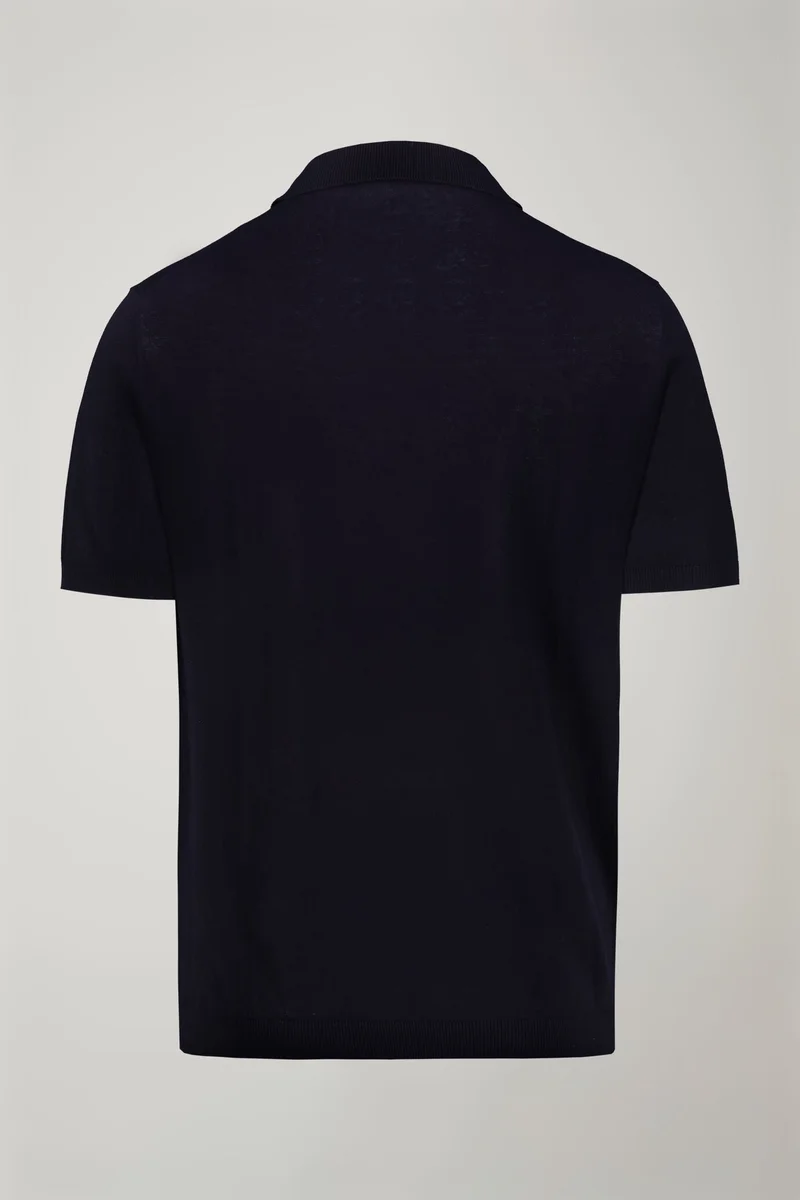 Doppelganger  Men's knitted polo 100% cotton - Navy Blue for Men | Best Price UAE