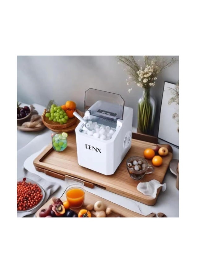 DENX Home Ice Maker DX2051, 12kg/24hrs Capacity, 1.3L Water Tank, 9 Cubes in 6-10 Minutes, 120W - Image 4
