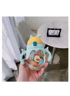 Generic Kids Water Cup for School, Special Anti-Fall Straw, Kindergarten Water Bottle, Cute Cup for Primary School Students Summer Season for Boys and Girls - 300ml  - Image 3