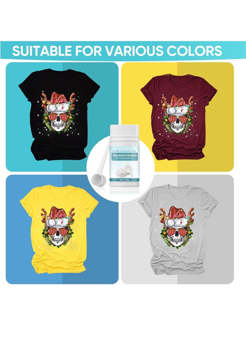 DTF Powder White Digital Transfer Hot Melt Adhesive DTG Pretreat Powder DTF DTG Printer DTF Hot Melt Adhesive Powder for All DTF Printers on All Fabric Include T Shirt Jeans Cotton Textile  - Image 4