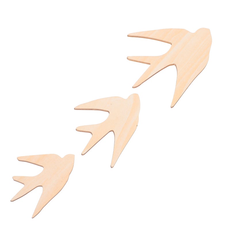 6 pcs Unfinished Swallow Wall Decor Set Nordic Bird Wall Hanging Decorations for Kids Room Home Party Living Room Bedroom DIY Craft Supplies - Image 5