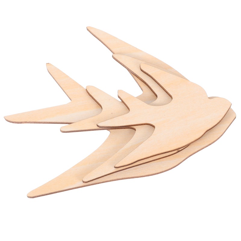 6 pcs Unfinished Swallow Wall Decor Set Nordic Bird Wall Hanging Decorations for Kids Room Home Party Living Room Bedroom DIY Craft Supplies - Image 4