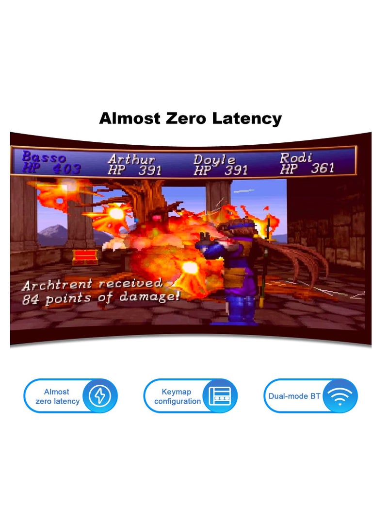 Excefore Wireless Controller Adapter for SEGA Saturn, Supports SEGA Saturn Game Console, Compatible with PS3/PS4/PS5, Xbox One S, Series X/S, Switch Pro Bluetooth Controllers, Black - Image 3