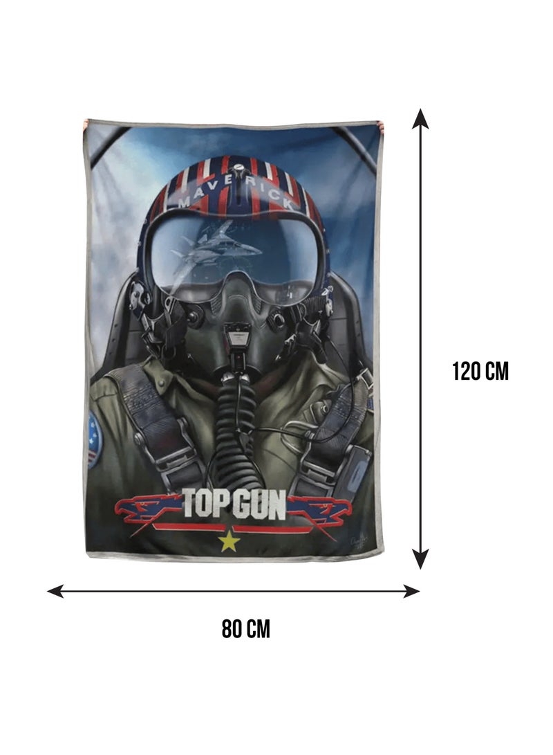 Fighter Gifts Top Gun Pilot Cozy Flannel Throw Blanket  - Image 3