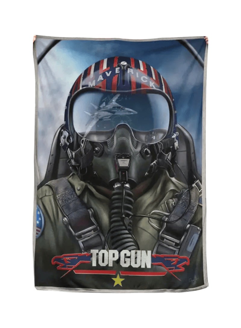 Fighter Gifts Top Gun Pilot Cozy Flannel Throw Blanket  - Image 2