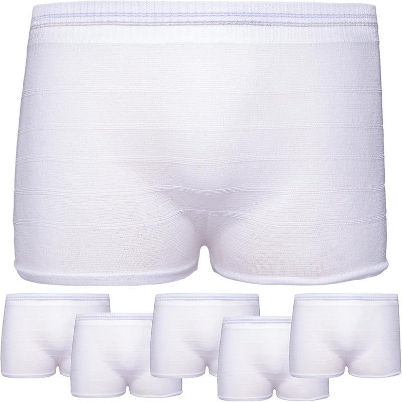 Vakly Knit Mesh Surgical Pants [5 Pack] Disposable Underwear for Postpartum, Hospital Recovery, Incontinence, Maternity - High Waisted, Soft, Stretchy, Breathable Underpants - Washable Multiple Times (M/L) 