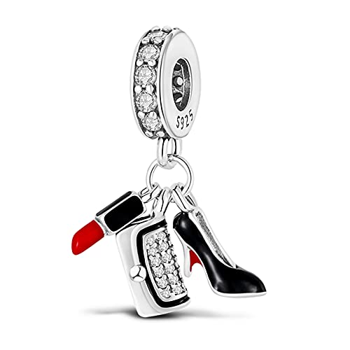 MULA 925 Sterling Silver Charms for Bracelets and Necklaces Lipstick and Bag Dangle Pendants Tower Camera Beads Jewelry Charms for Women - Image 1