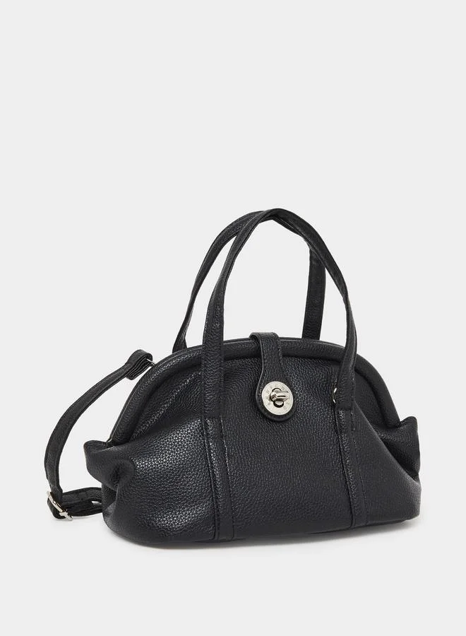 ستايلي Black Dome Satchel Bag for Women