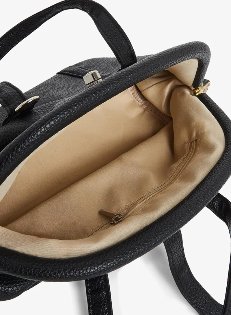 Styli  Black Dome Satchel Bag for Women for Women | Best Price UAE