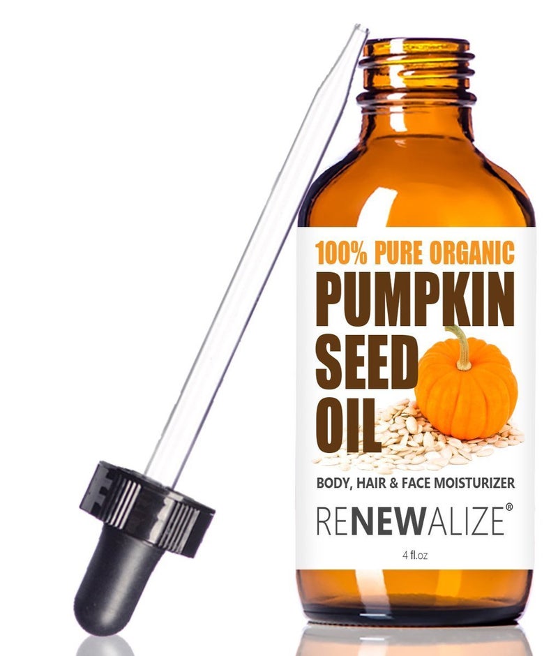 Renewalize ORGANIC PUMPKIN SEED OIL NATURAL FACE MOISTURIZER - Unrefined, Cold Pressed facial oils anti aging treatment for men and women | For Normal Combination and Mature Skin Types - Image 1