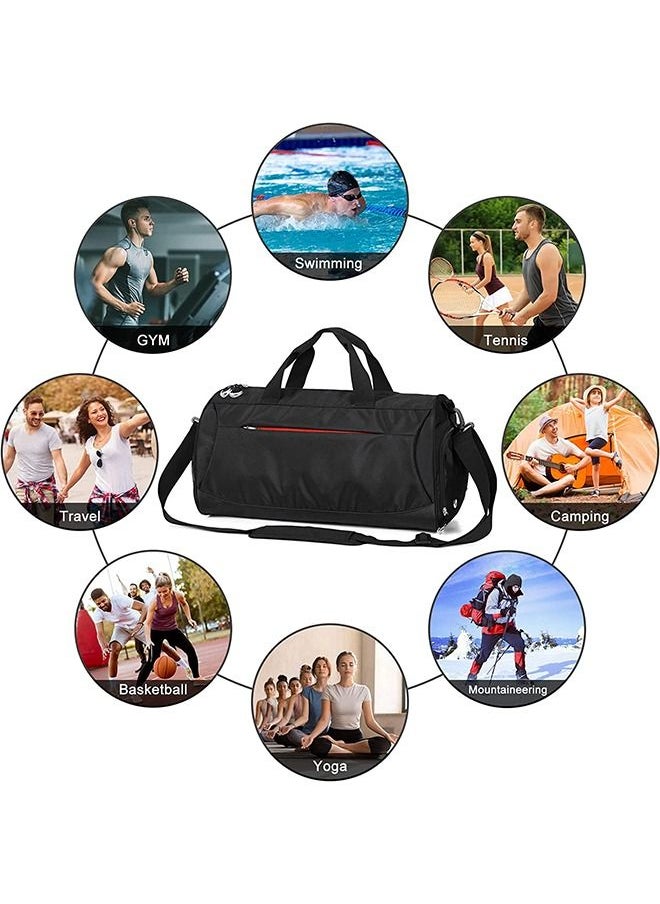 Arabest - Sports and fitness bag with shoe compartment and wet pocket travel luggage bag for both men and women Black - Image 1