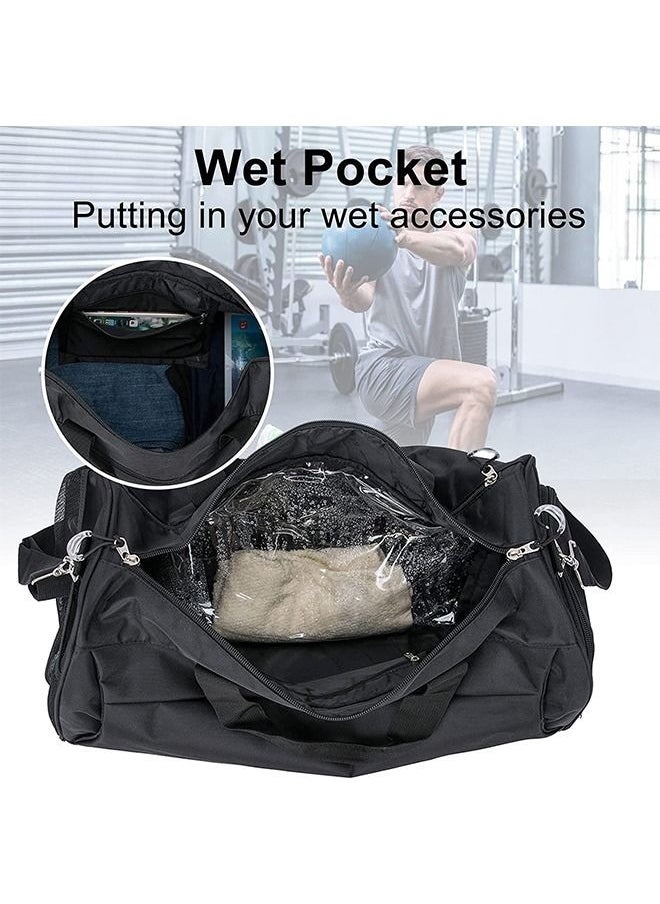Arabest - Sports and fitness bag with shoe compartment and wet pocket travel luggage bag for both men and women Black - Image 1