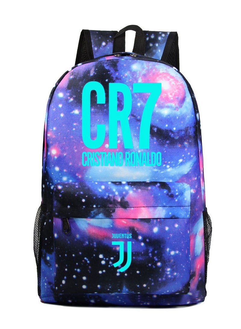 CR7 Blue Luminous Youth Casual Backpack 