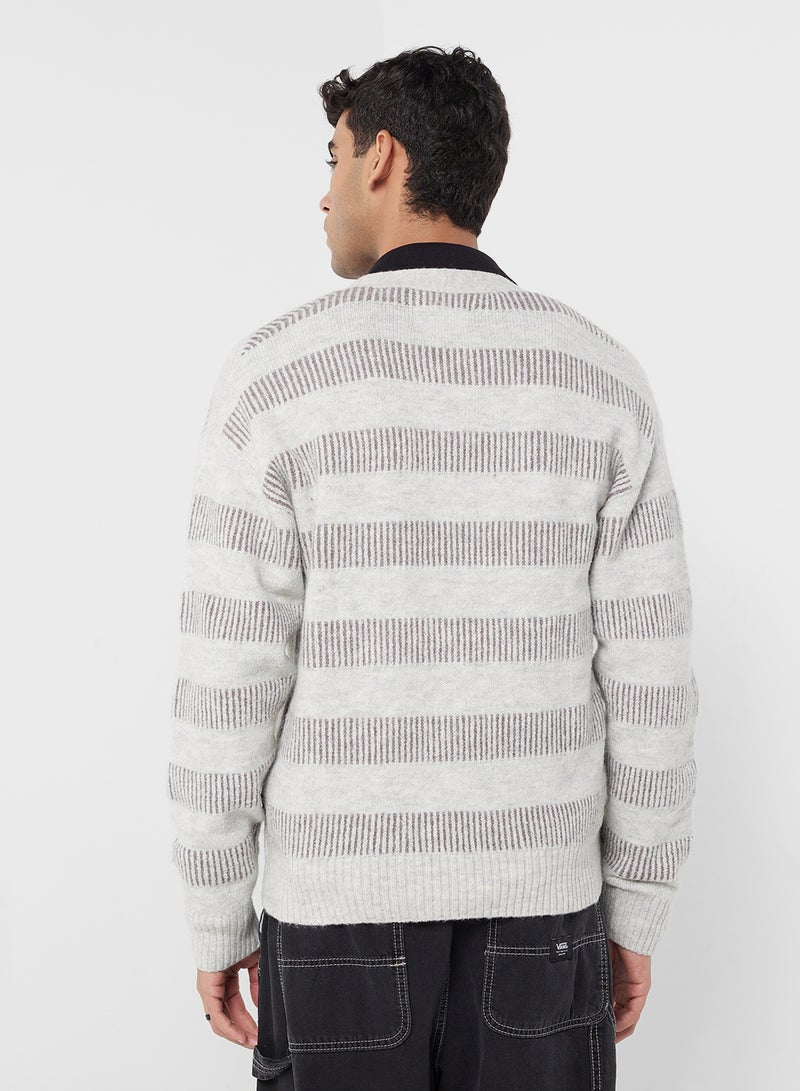 JACK & JONES Stripe V-Neck Cardigan  - Image 2