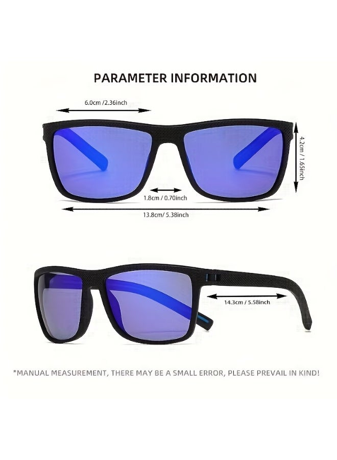 Arabash Fashion Vintage Check Pattern Unisex Square Men Women Luxury Brand Designer Classic Driving Traveling Rectangle Tropical Vacay Outfits Shades for Man Retro Driver'S Anti-Glare Eyewear - Image 4