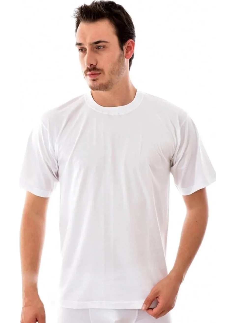 Tutku Passion Men's Zero Collar Half Sleeve Undershirt 0105 - 6 Pieces