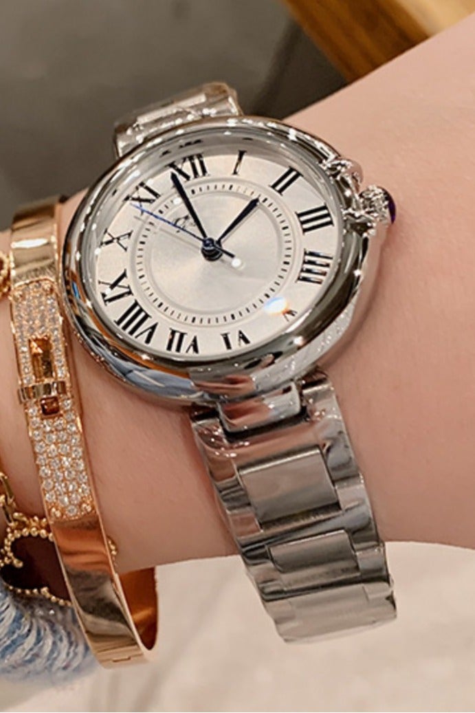 Stainless Steel Strap Quartz Roman Scale Women's Watch, Dial Diameter 32MM - Image 5