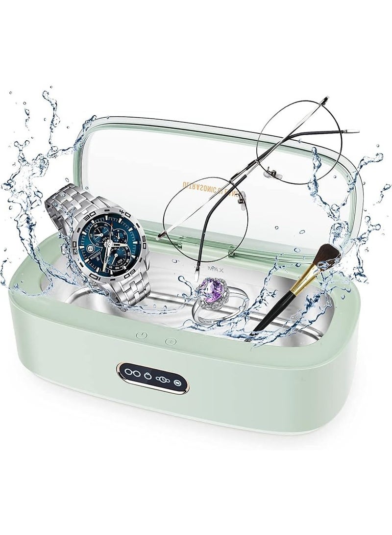 بيوينتي منظف ​​بالموجات فوق الصوتية، آلة تنظيف المجوهرات الصوتية 300 مل، 45 كيلو هرتز، آلة تنظيف المجوهرات بالموجات فوق الصوتية الاحترافية للنظارات والمجوهرات والساعات وأطقم الأسنان - Image 1