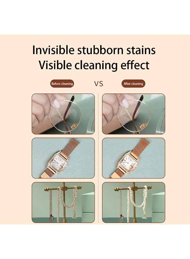 بيوينتي منظف ​​بالموجات فوق الصوتية، آلة تنظيف المجوهرات الصوتية 300 مل، 45 كيلو هرتز، آلة تنظيف المجوهرات بالموجات فوق الصوتية الاحترافية للنظارات والمجوهرات والساعات وأطقم الأسنان - Image 3